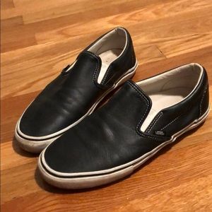 Vans leather slip on men’s 8